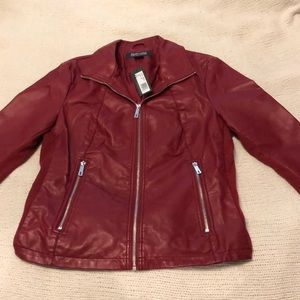 Red Kenneth Cole Reaction Leather Jacket